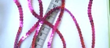 Paillettenband Holo pink einreihig 1